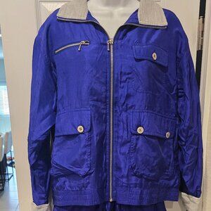Vintage SJB Sport Blue Silk Tracksuit